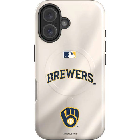 MLB Milwaukee Brewers Home Jersey iPhone 16 Plus Magsafe Impact Case